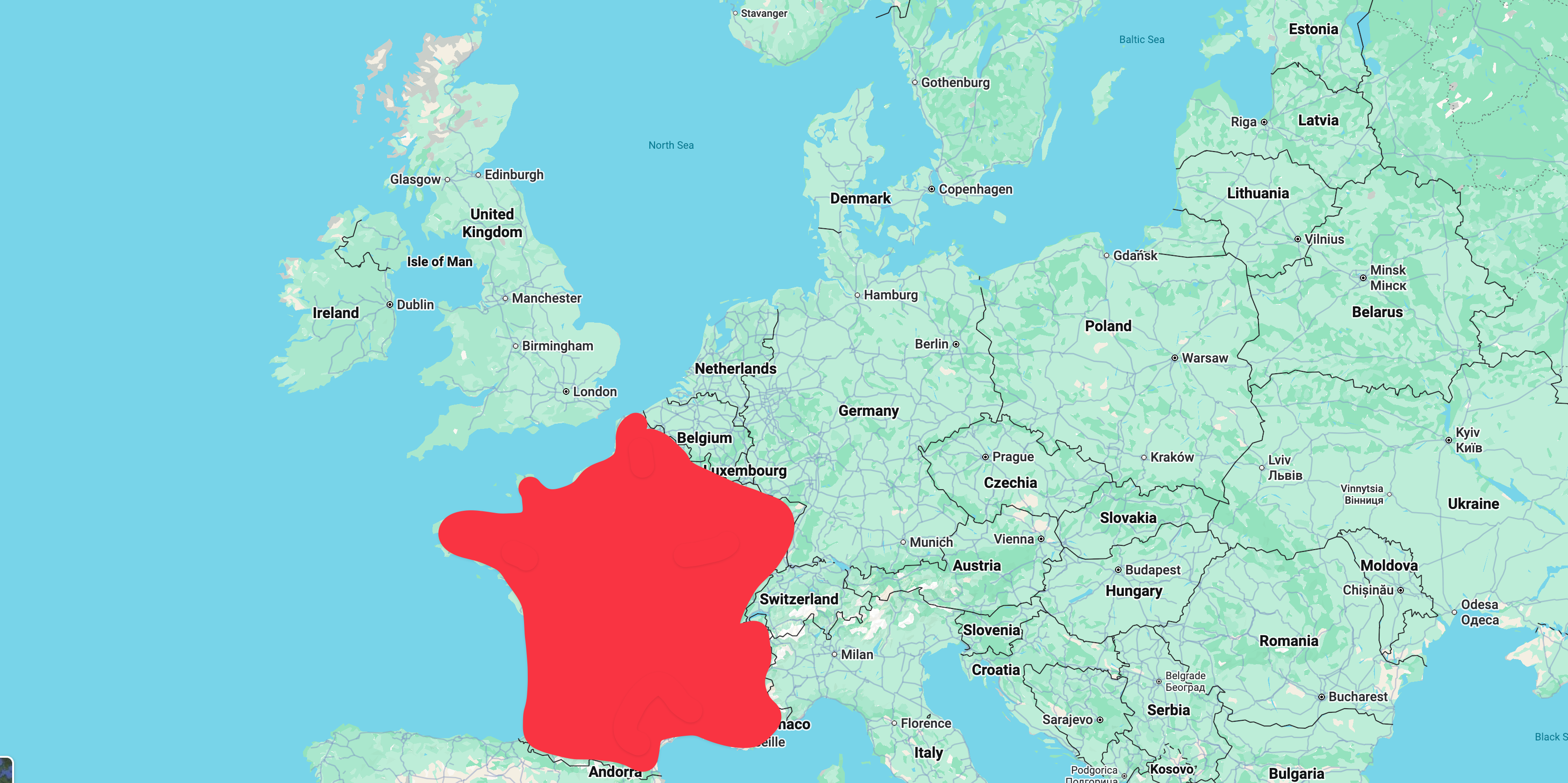Can you guess the country in red?
